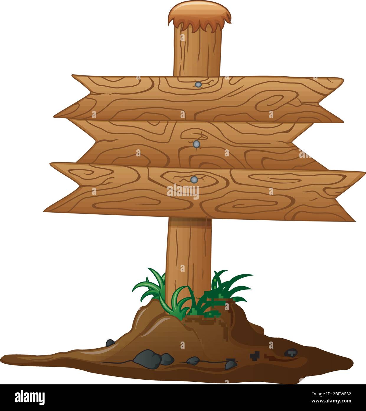 Wooden sign on grass Stock Vector Image & Art - Alamy