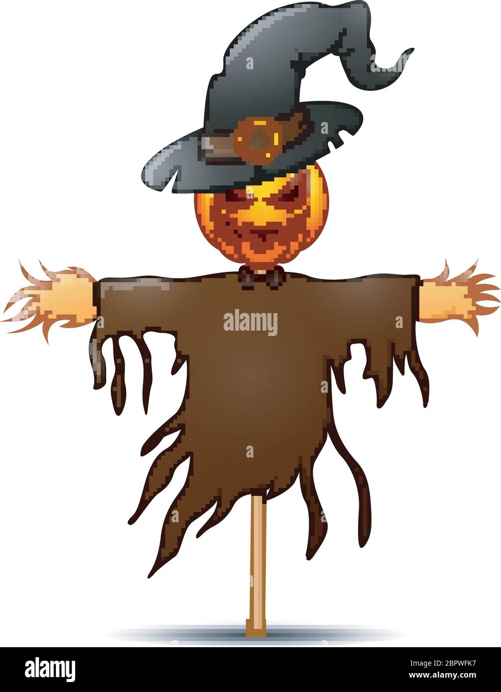 Scarecrow cartoon with pumpkin head Stock Vector Image & Art - Alamy