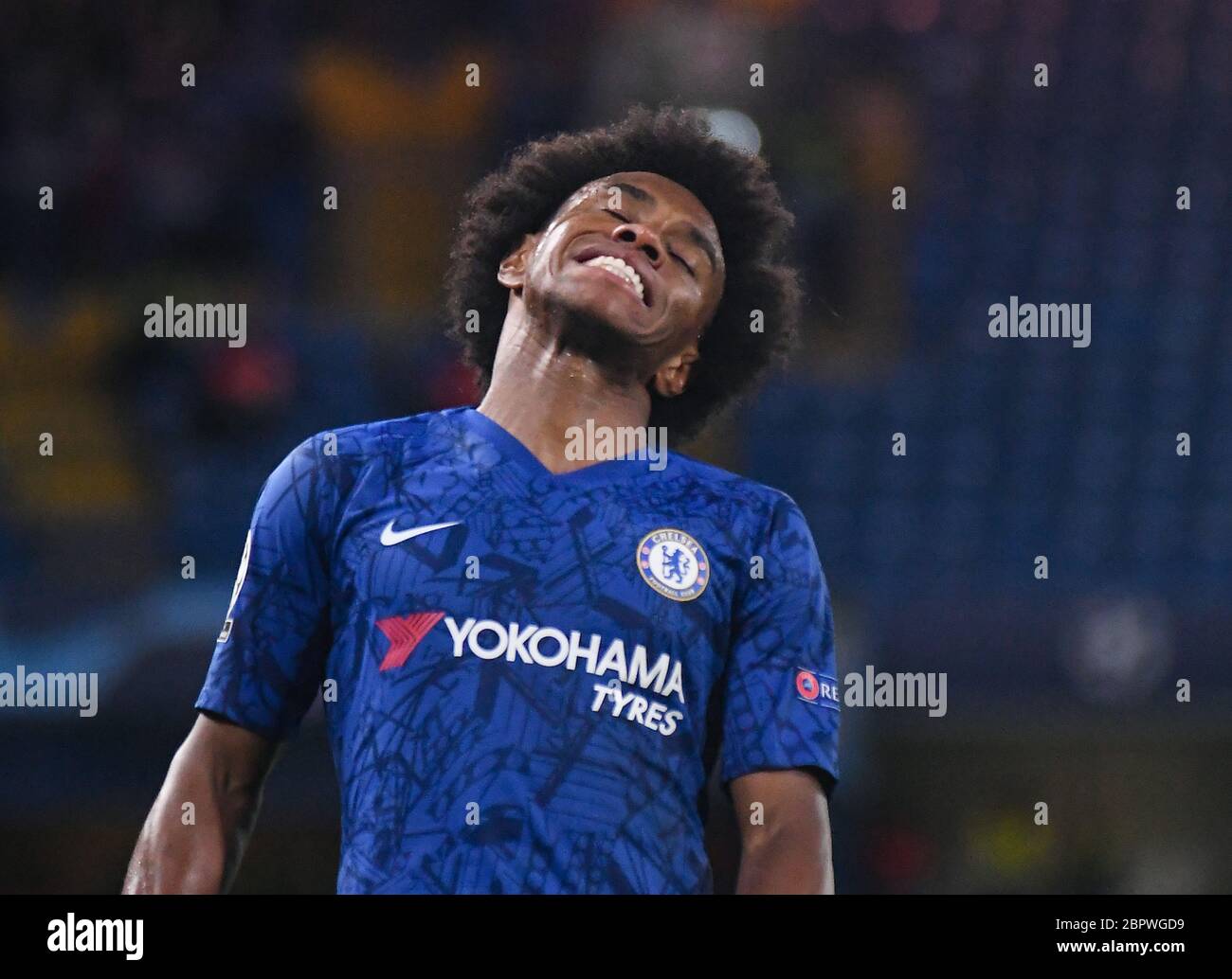 LONDON, ENGLAND - SEPTEMBER 17, 2019: Willian Borges da Silva of Chelsea pictured during the 2019/20 UEFA Champions League Group H game between Chelsea FC (England) and Valencia CF (Spain) at Stamford Bridge. Stock Photo