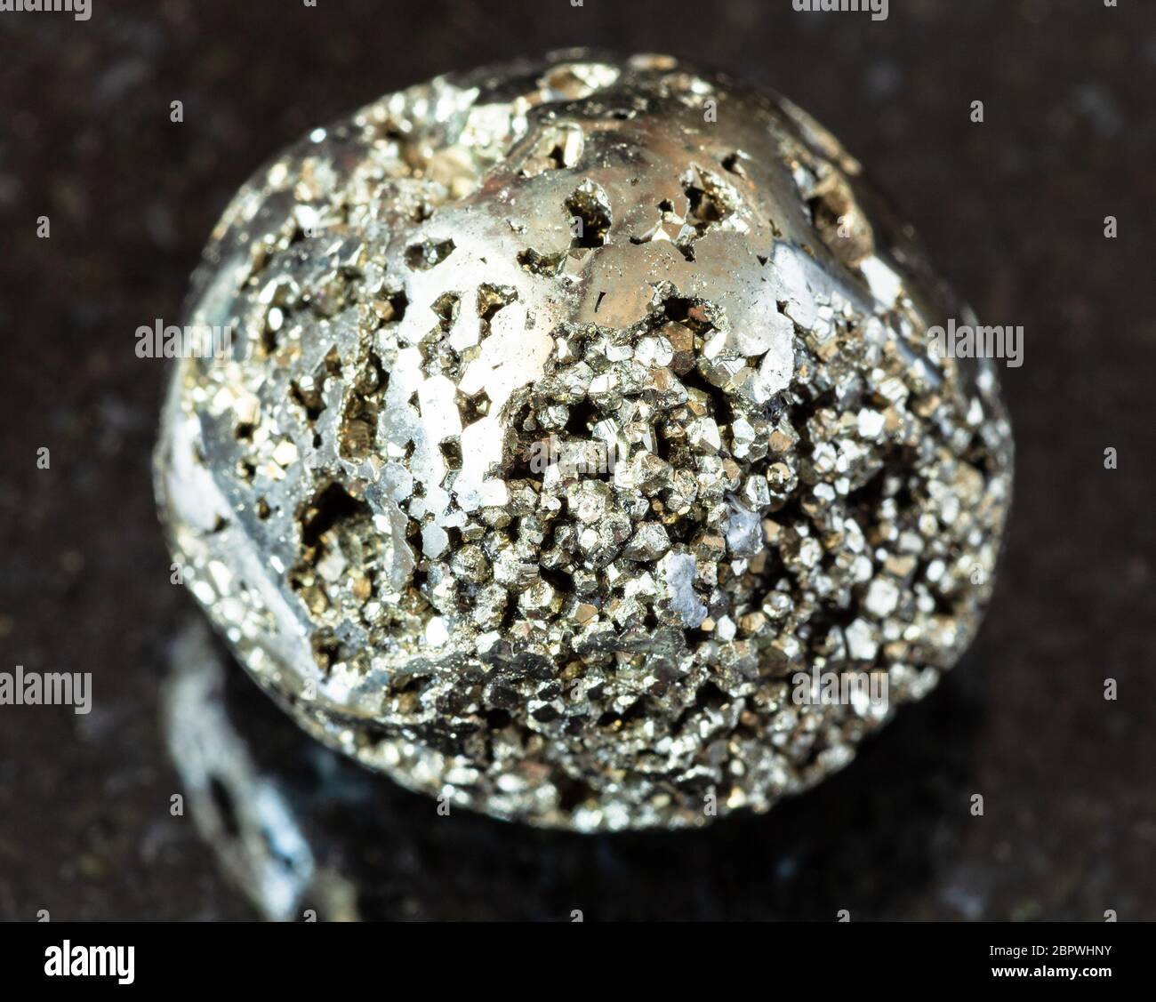 closeup of sample of natural mineral from geological collection ...