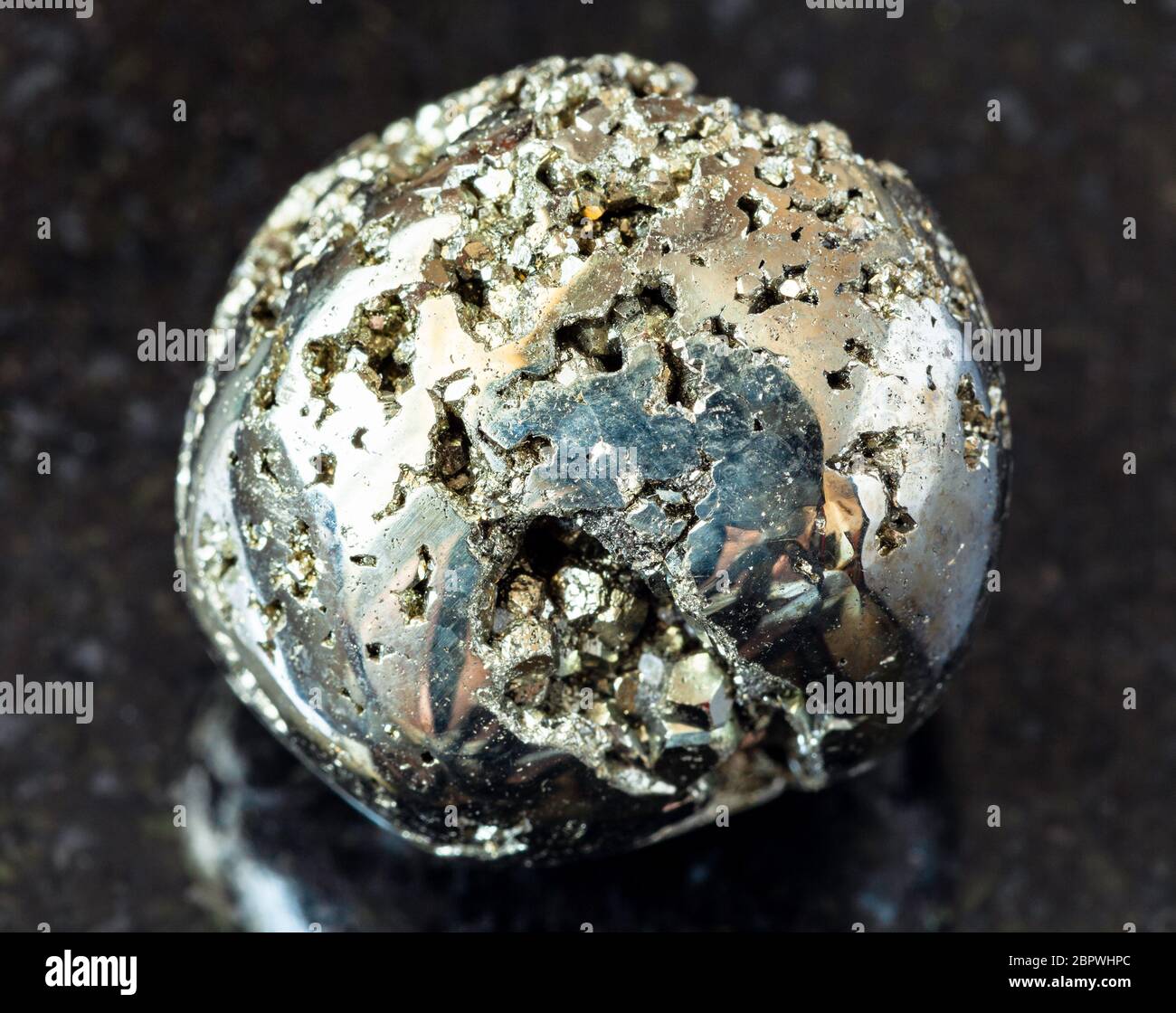 closeup of sample of natural mineral from geological collection ...