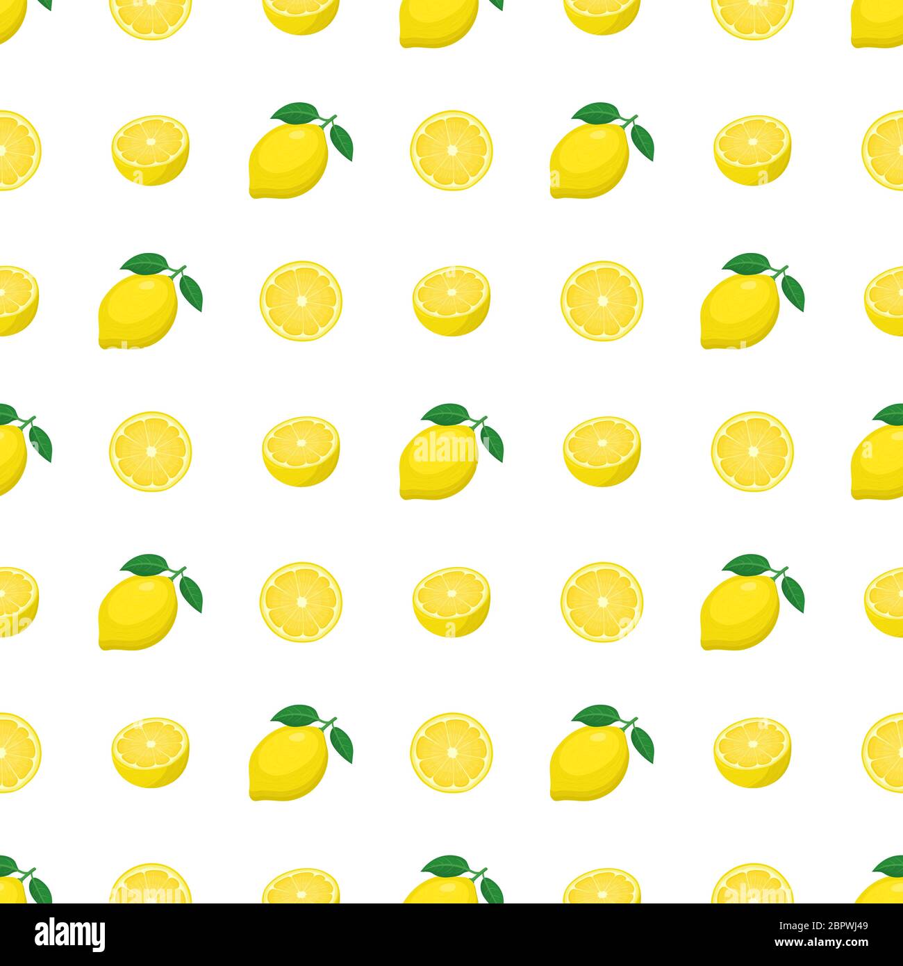 Seamless pattern with fresh bright exotic whole and half lemon fruit on ...