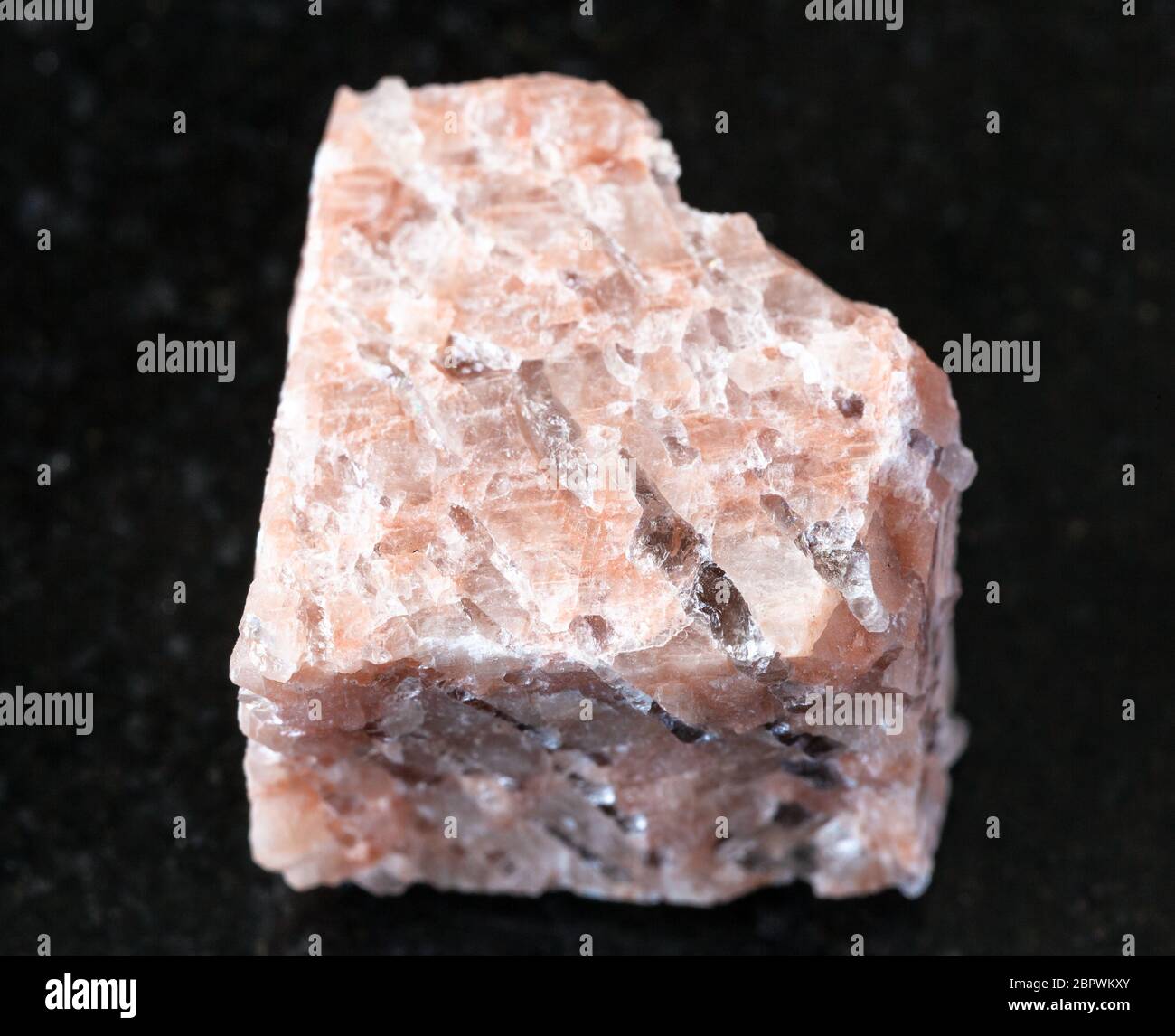 closeup of sample of natural mineral from geological collection rough