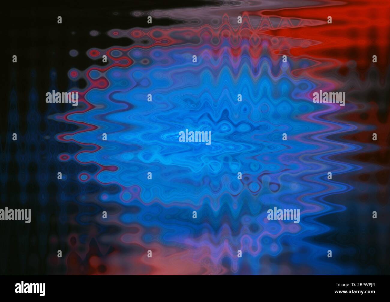 The abstract colorful light wave pattern in black background Stock Photo