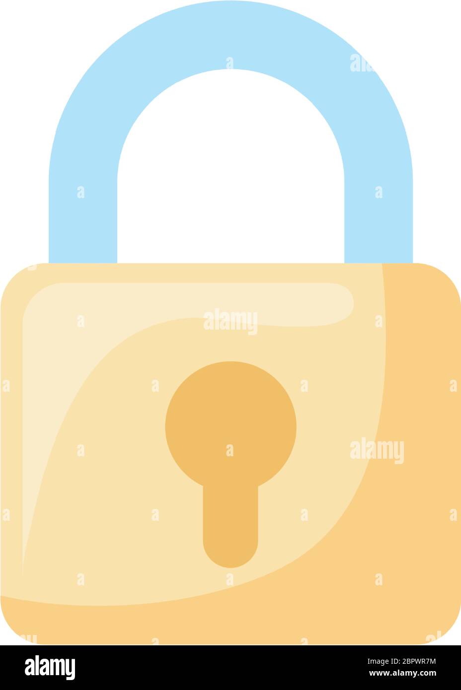 Padlock flat style icon design of Security lock access door house safe ...