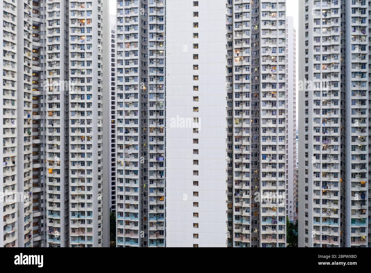 Apartment building facade in Hong Kong Stock Photo Alamy