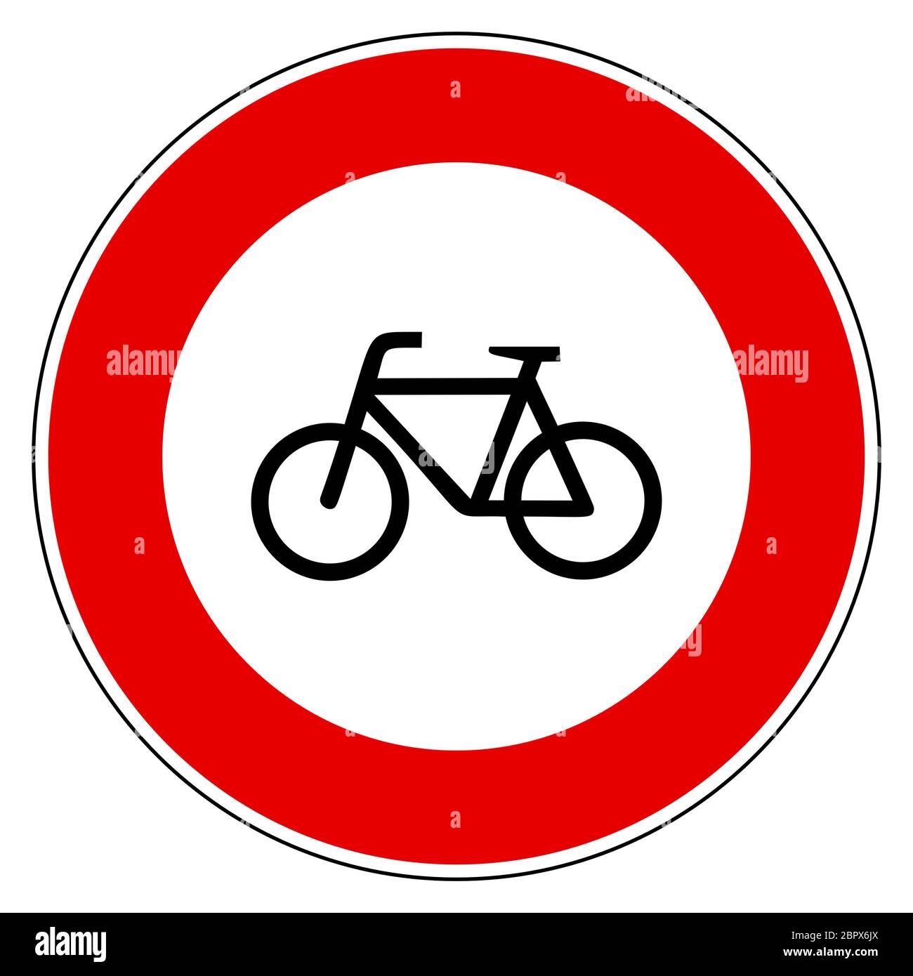 Bicycle and prohibition sign Stock Photo Alamy