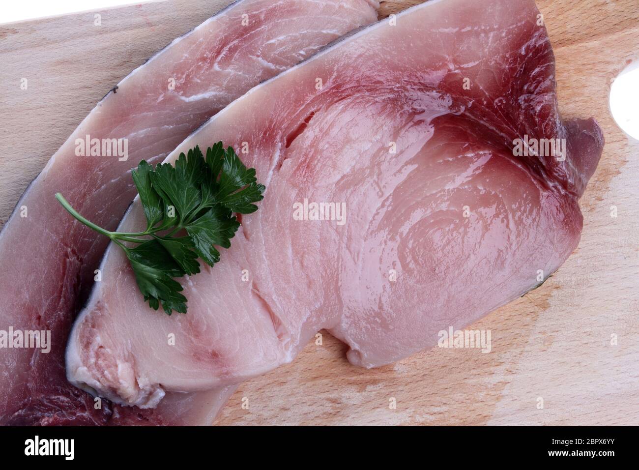 a slice of swordfish Stock Photo