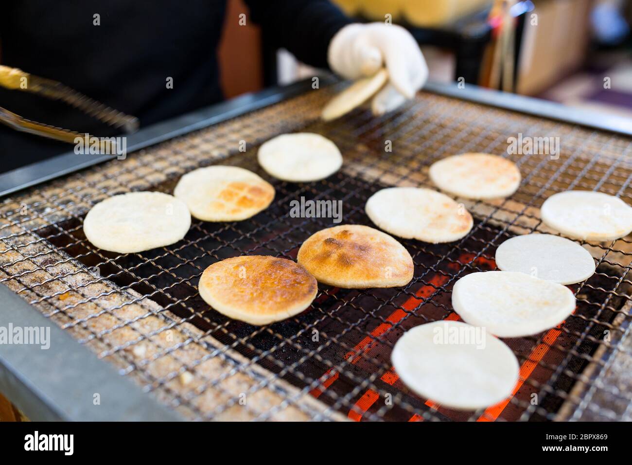 Grilled rice cracker Stock Photo - Alamy