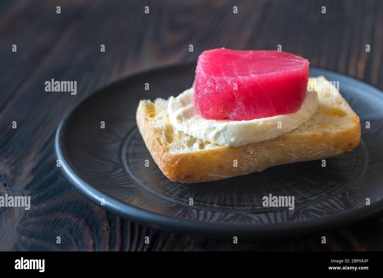 Sandwich with tuna and mozzarella Stock Photo Alamy