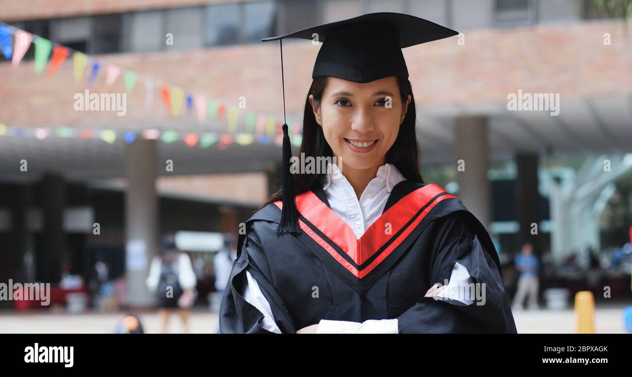 Young asian woman get graduation Stock Photo - Alamy