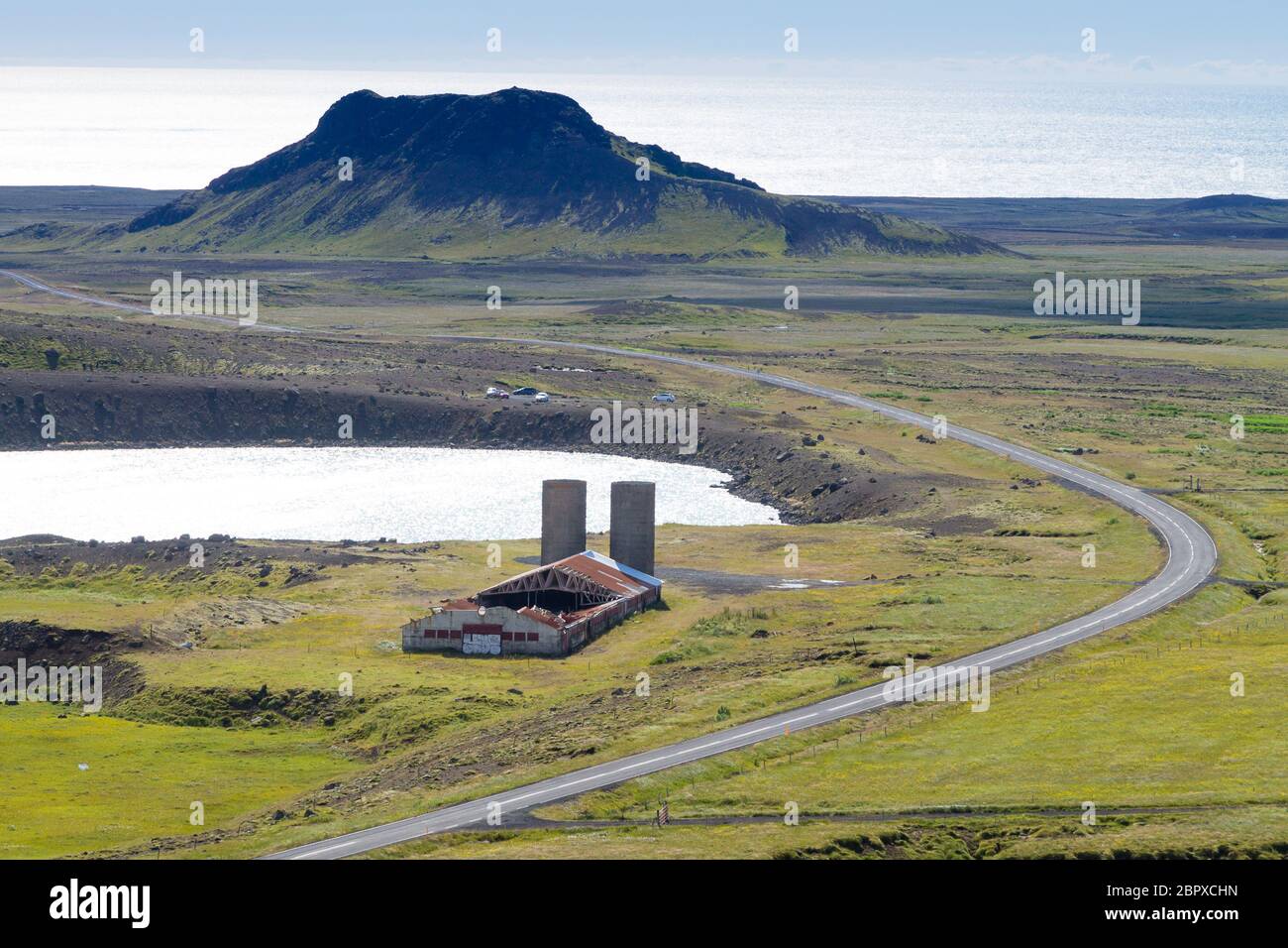 Seltun area aerial landscape, southern peninsula, Reykjanes, Iceland ...