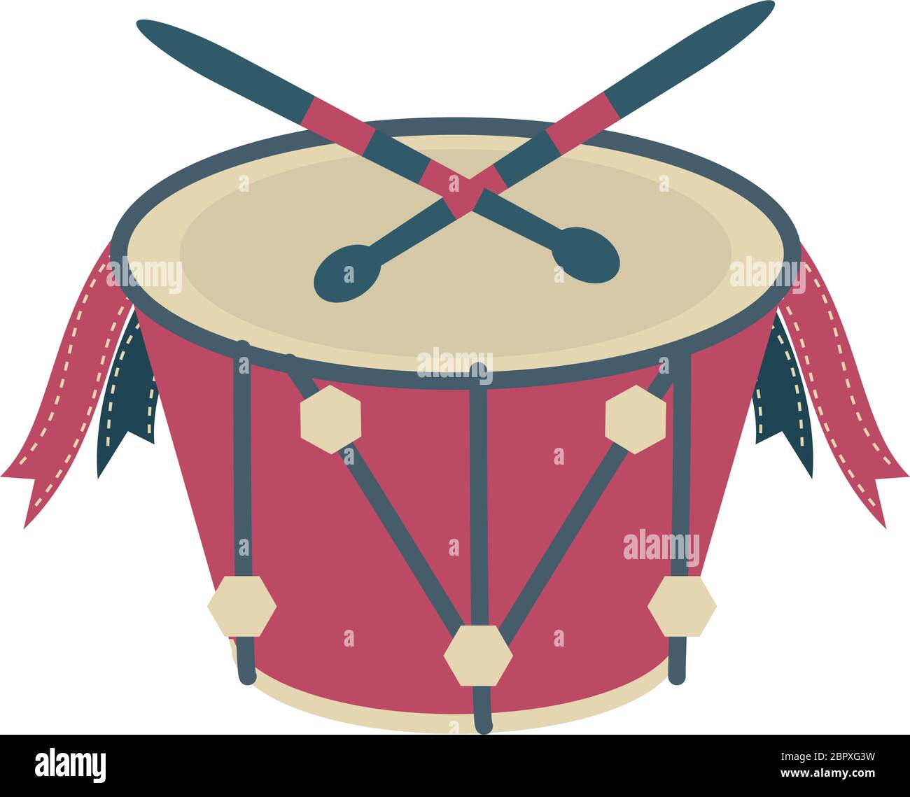 musical instrument drum on white background vector illustration design ...