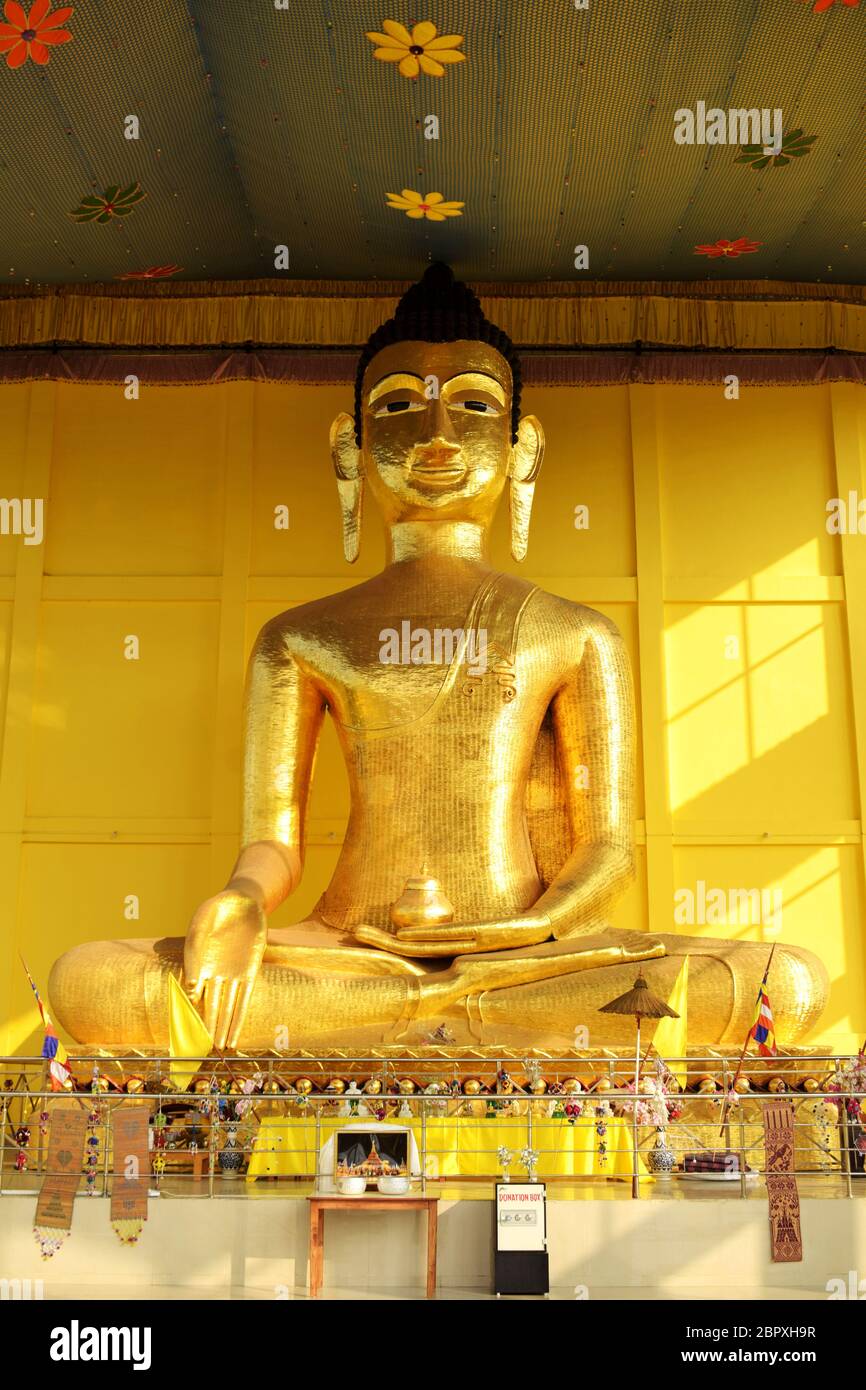 World's Highest Bamboo Buddha Statue, Namsai, Arunachal Pradesh, India Stock Photo