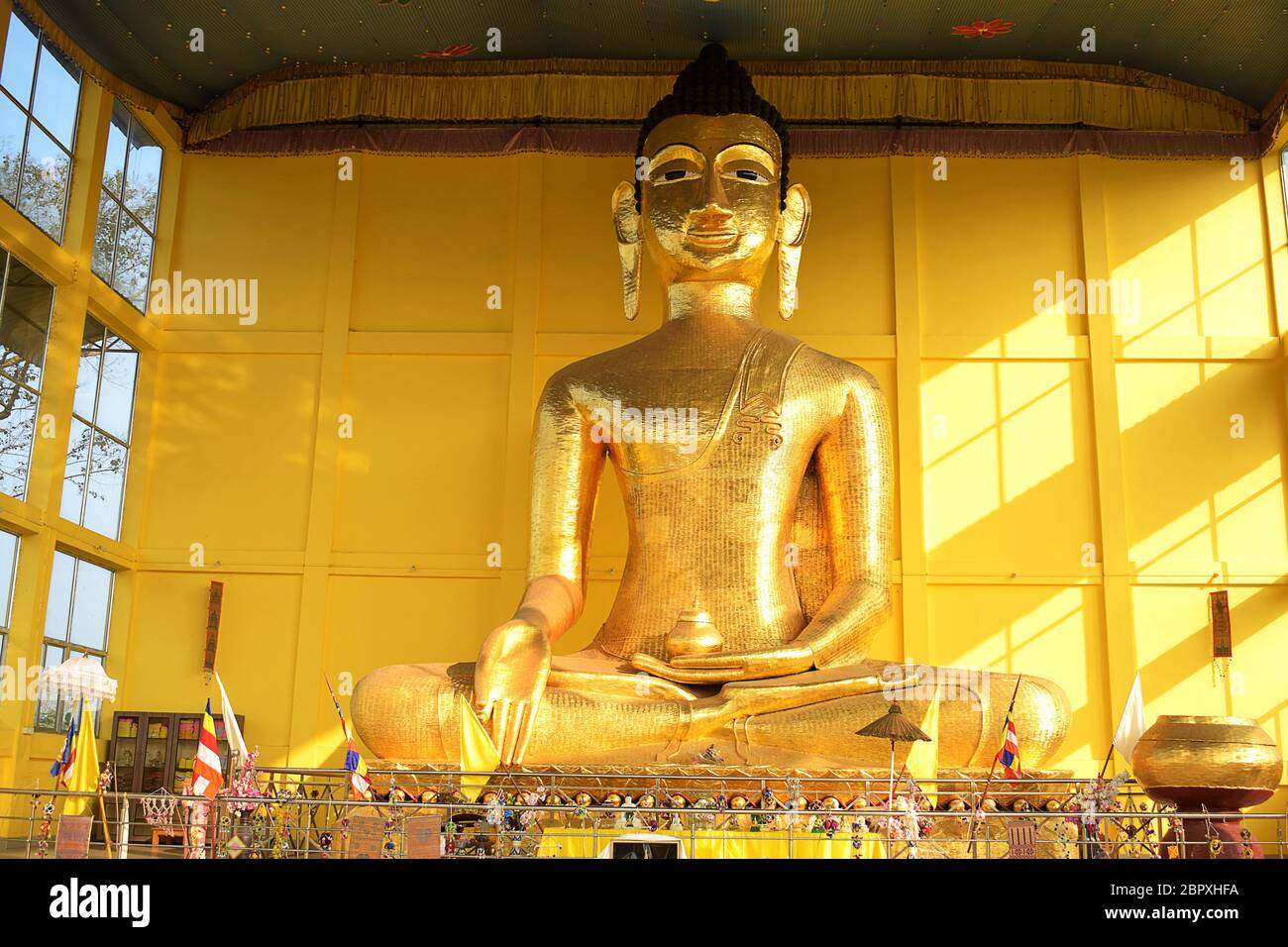 World's Highest Bamboo Buddha Statue, Namsai, Arunachal Pradesh, India Stock Photo