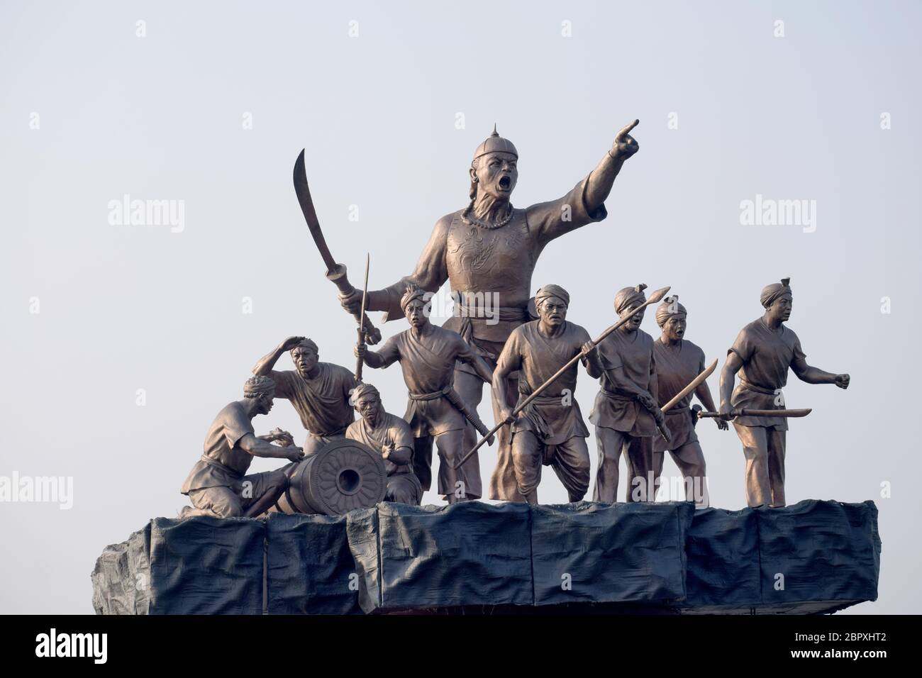 Statue Of Ahom Warriors, Lachit Borphukan, Guwahati, Assam, India Stock Photo