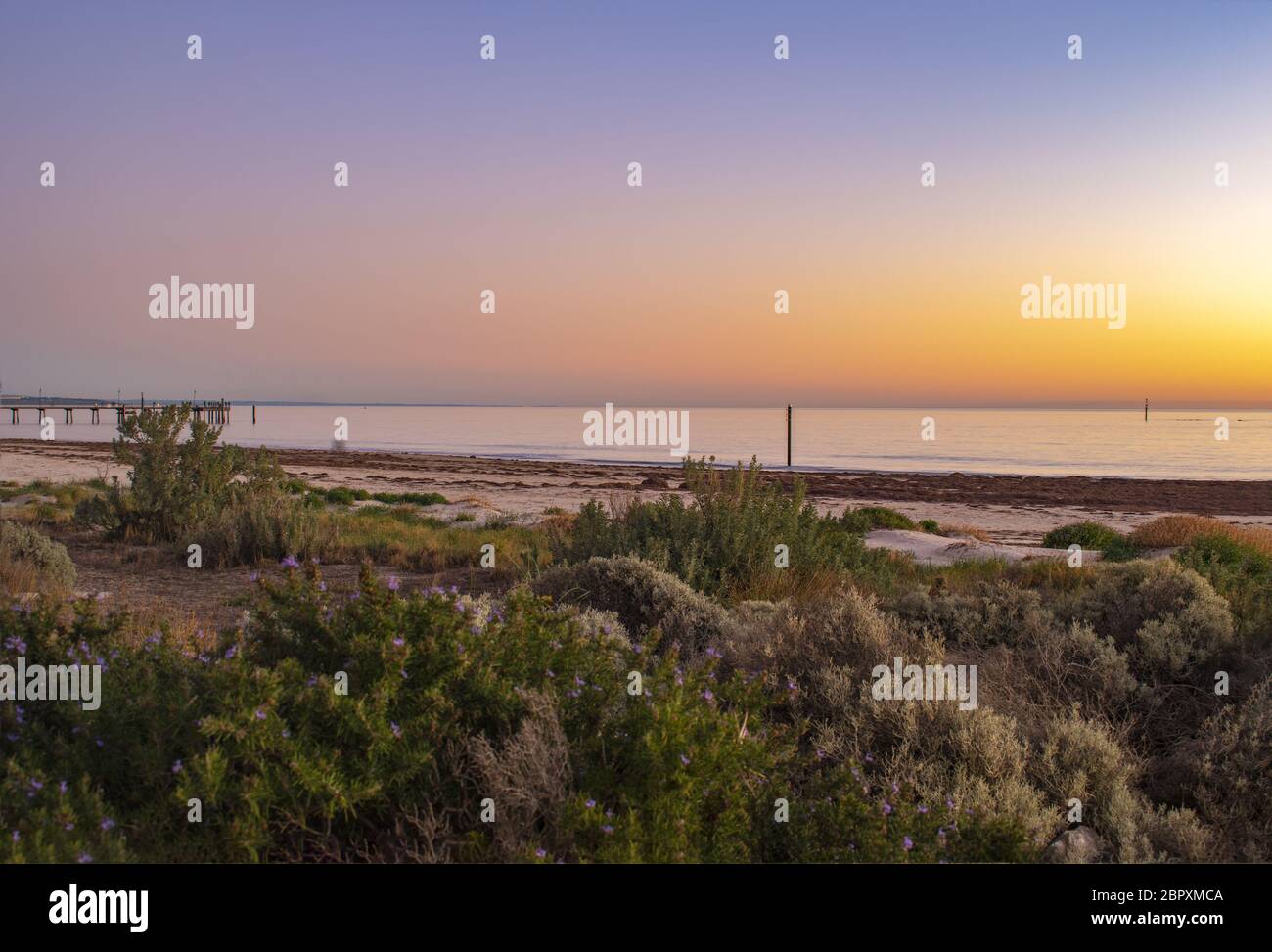 Sunset over the ocean in South Australia Stock Photo