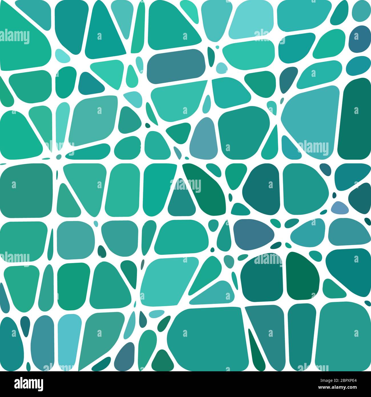 abstract stained-glass mosaic background - green and teal Stock Photo ...