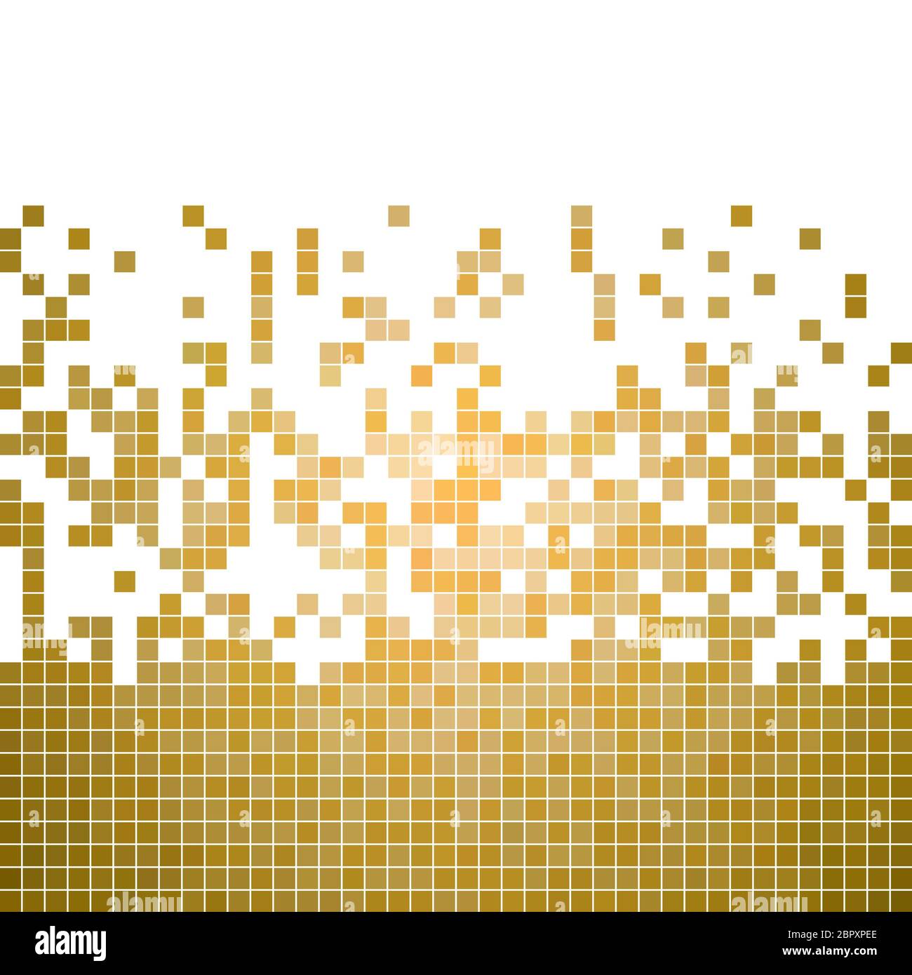 abstract square pixel mosaic background - yellow Stock Photo - Alamy