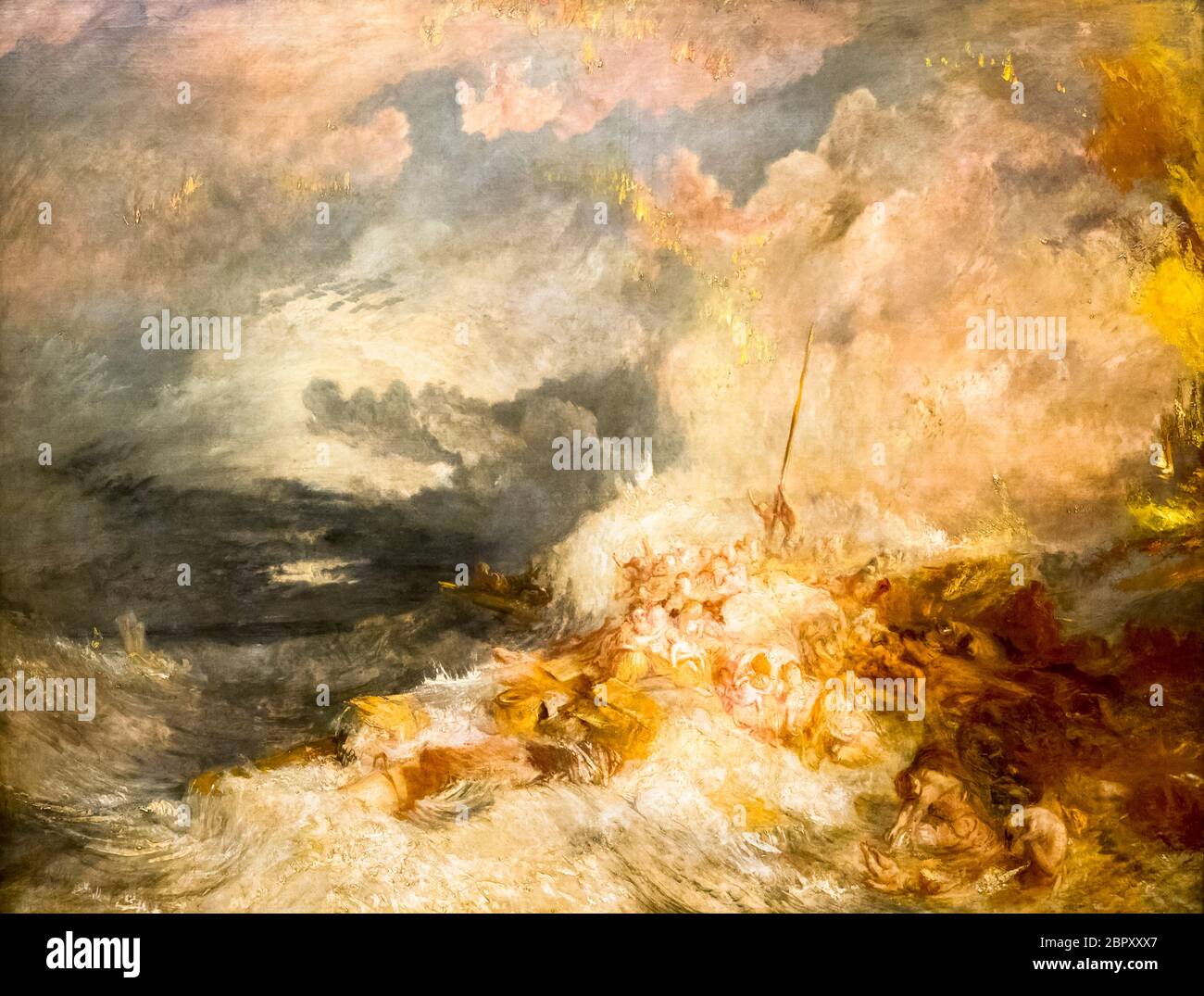JMW Turner 1775- 1851  A disaster at Sea c.1835 Oil paint on canvas Stock Photo