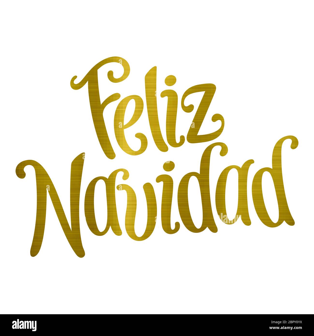 merry christmas translation feliz navidad golden metallic illustration
