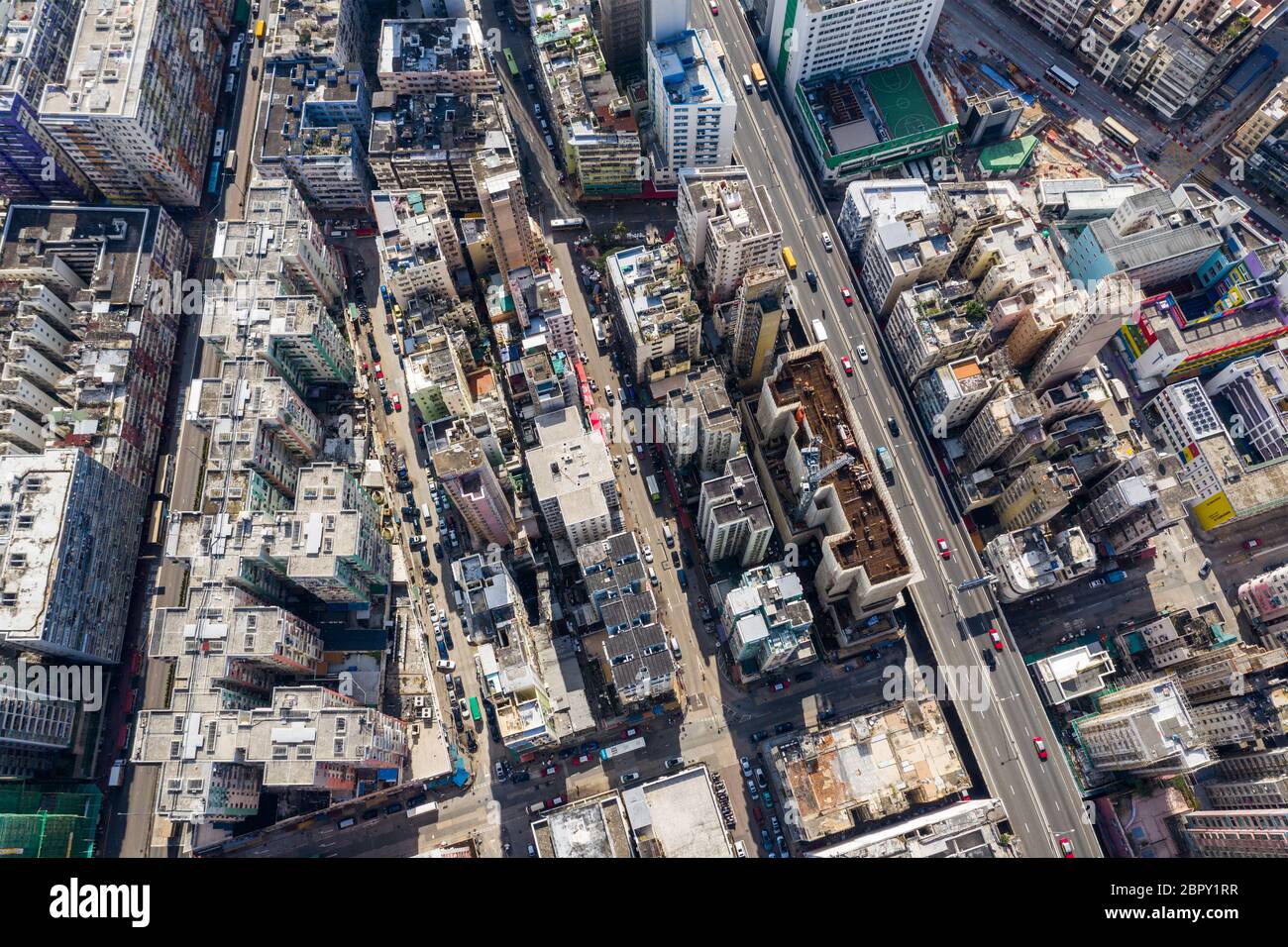Day kowloon city traffic aerial hi-res stock photography and images - Alamy