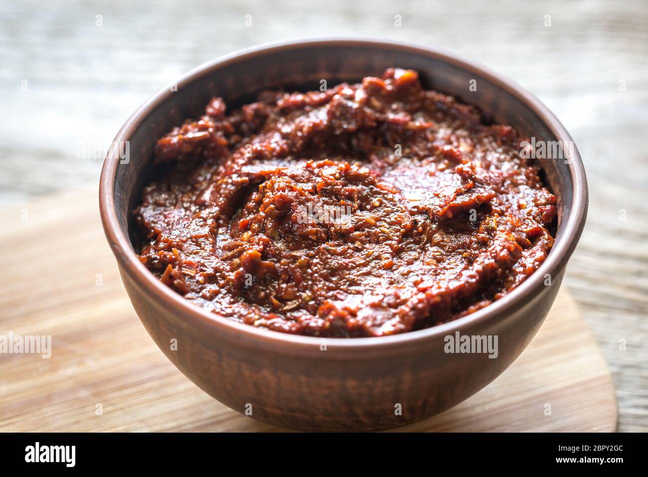 Bowl of adobo sauce Stock Photo