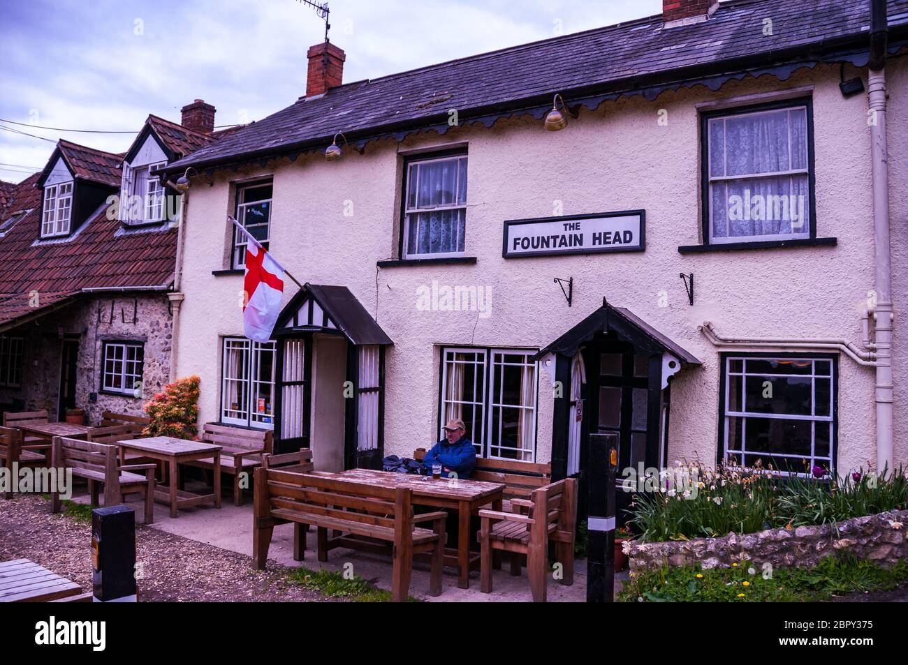 The Fountain Head a CAMRA award winning pub in Branscombe, East Devon, Great Britain Stock Photo