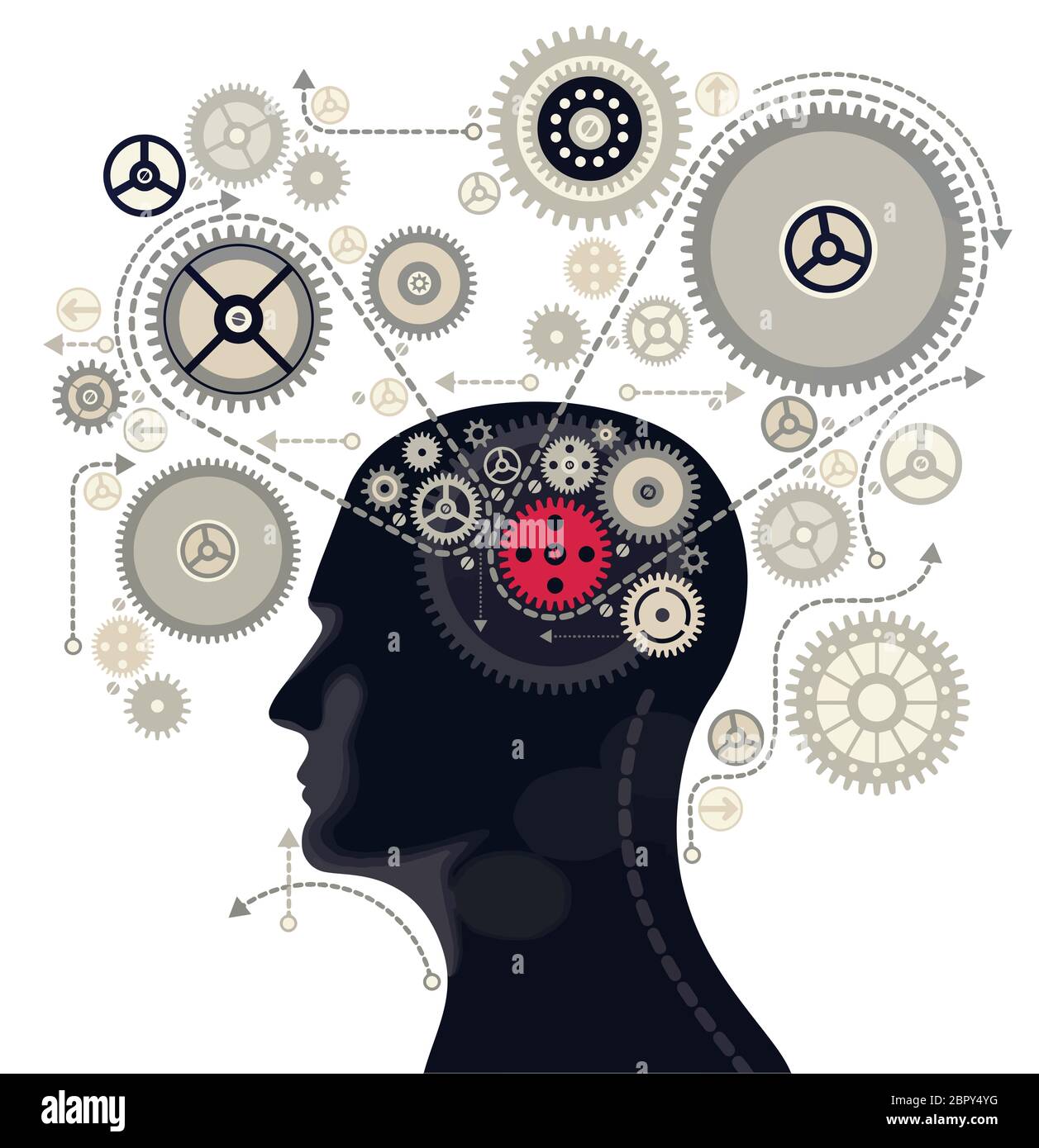 always keep it open mind brain learning illustration Stock Photo - Alamy, image size:1257x1390