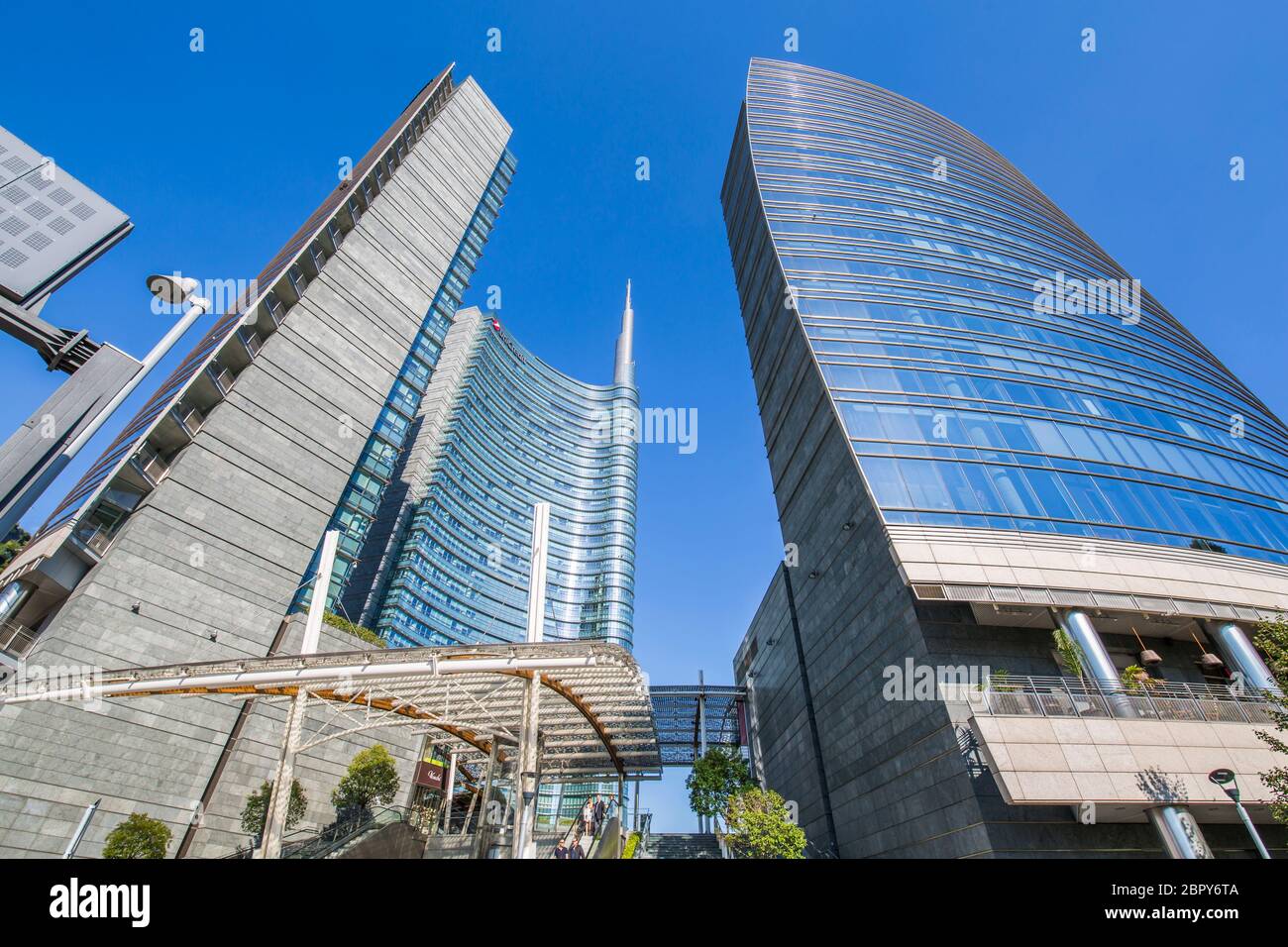 View of Buildings near Porta Nuova, Milan, Lombardy, Italy, Europe Stock Photo