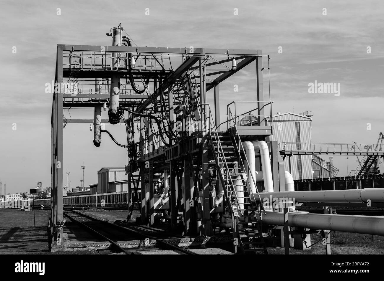 Close up industrial view,A equipment of oil refining,Oil and gas