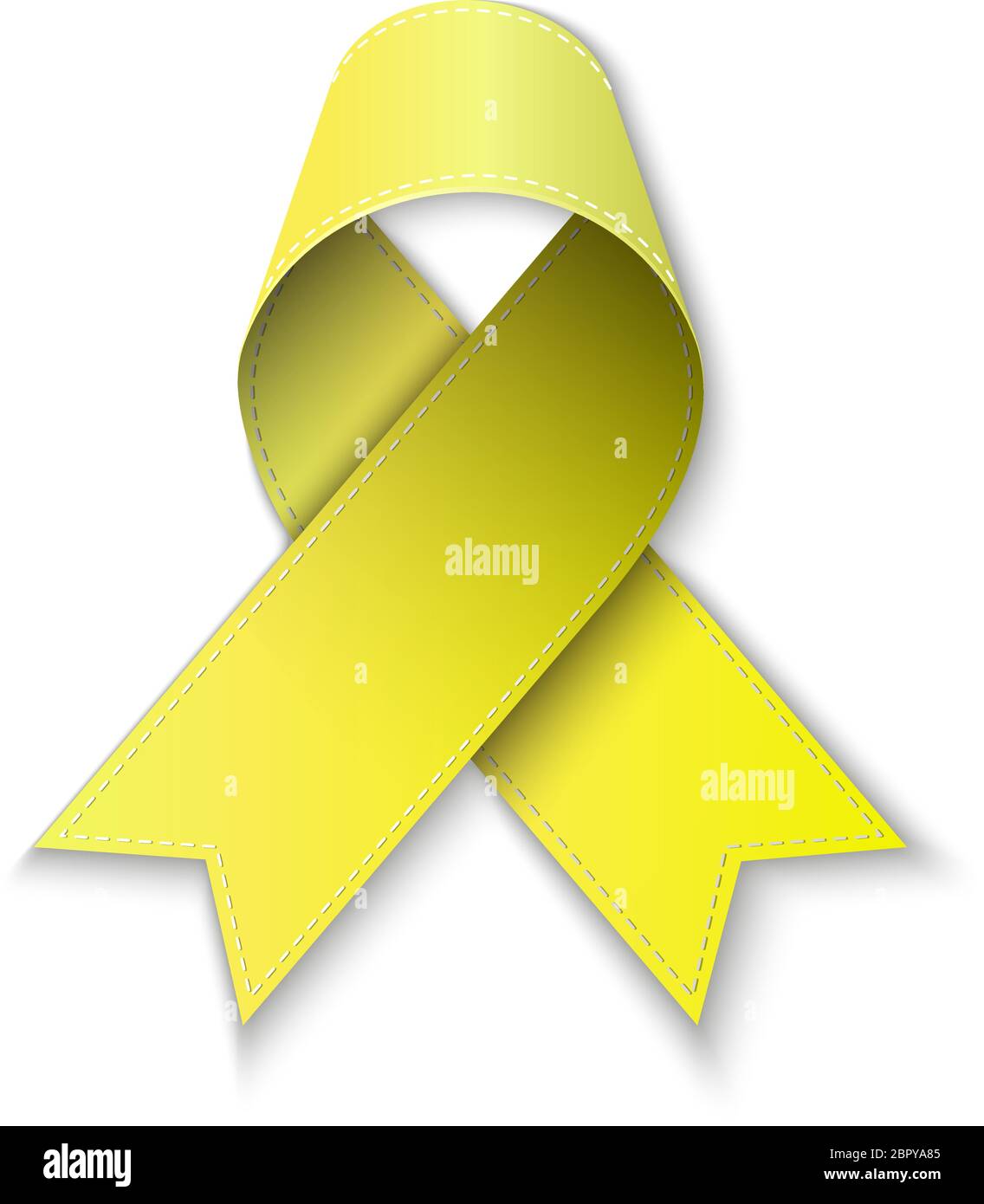 childhood cancer awareness ribbon on white backgroung Stock Vector
