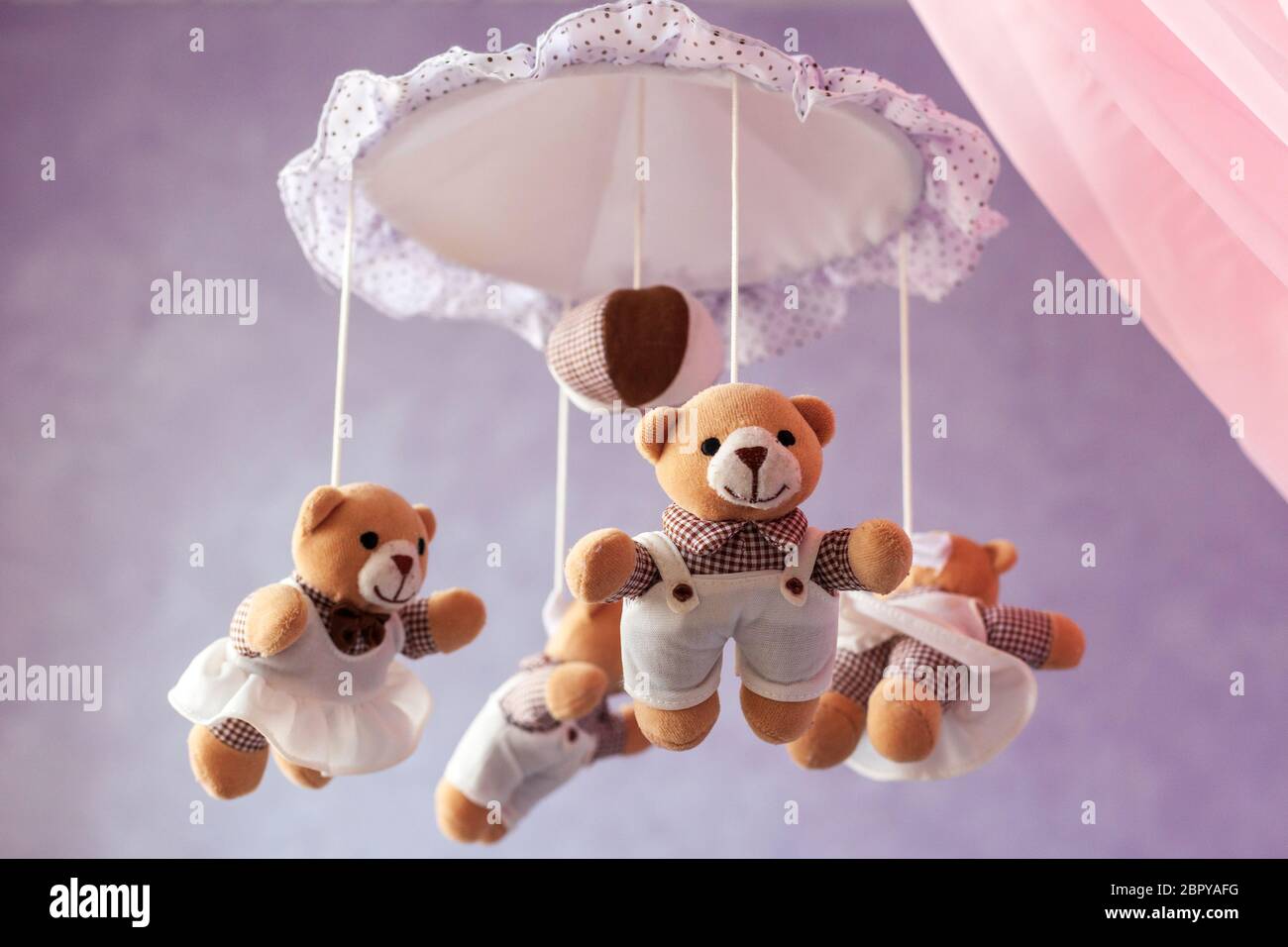 teddy bear cot mobile