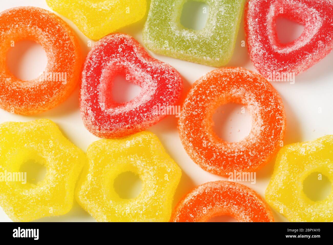 Fruitflavored gelatin candy coated with sugar Stock Photo Alamy