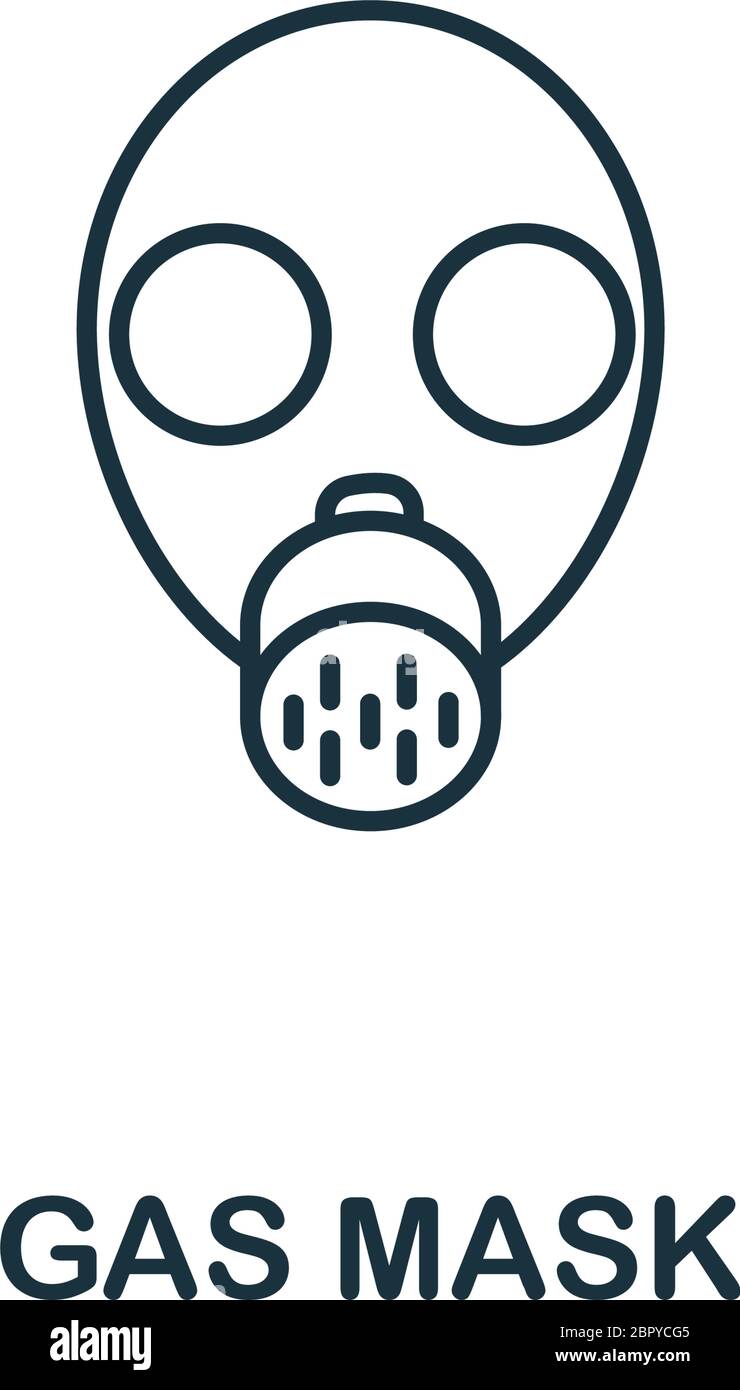 Gas Mask icon from work safety collection. Simple line element Gas Mask  symbol for templates, web design and infographics Stock Vector Image & Art  - Alamy