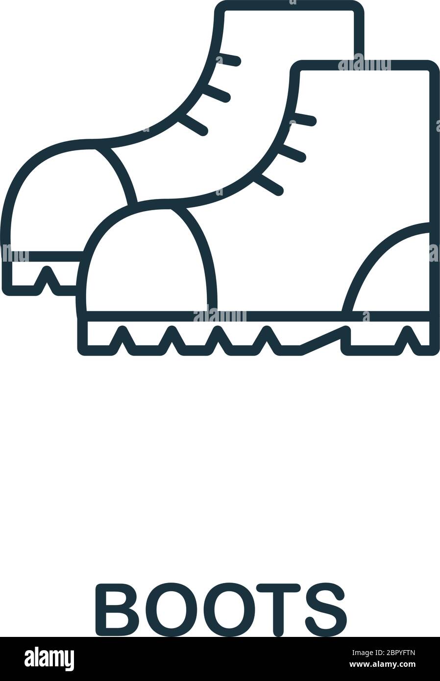 Boots icon from work safety collection. Simple line element Boots