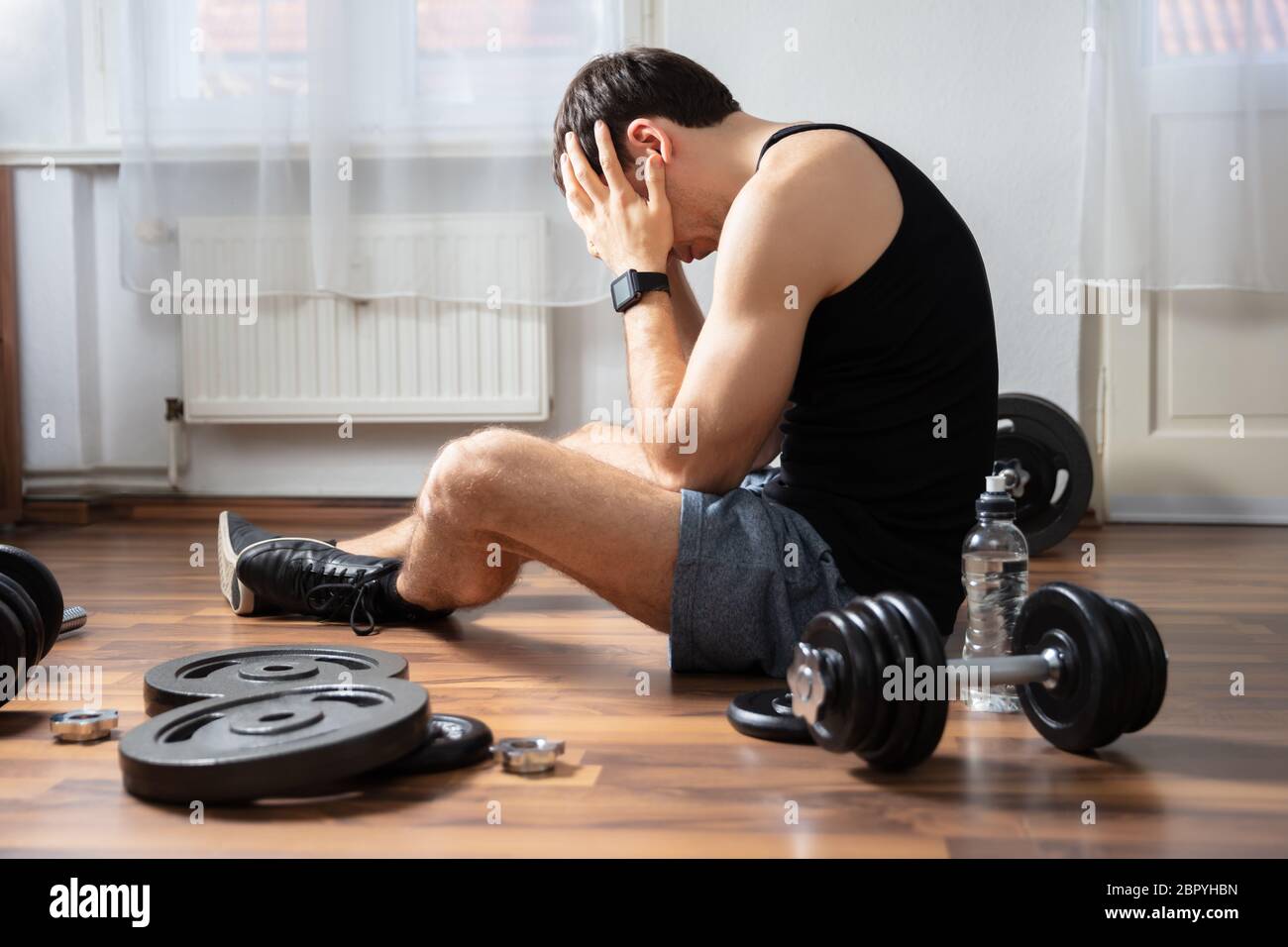 Male bodybuilder in sitting on hi-res stock photography and images - Page 2  - Alamy