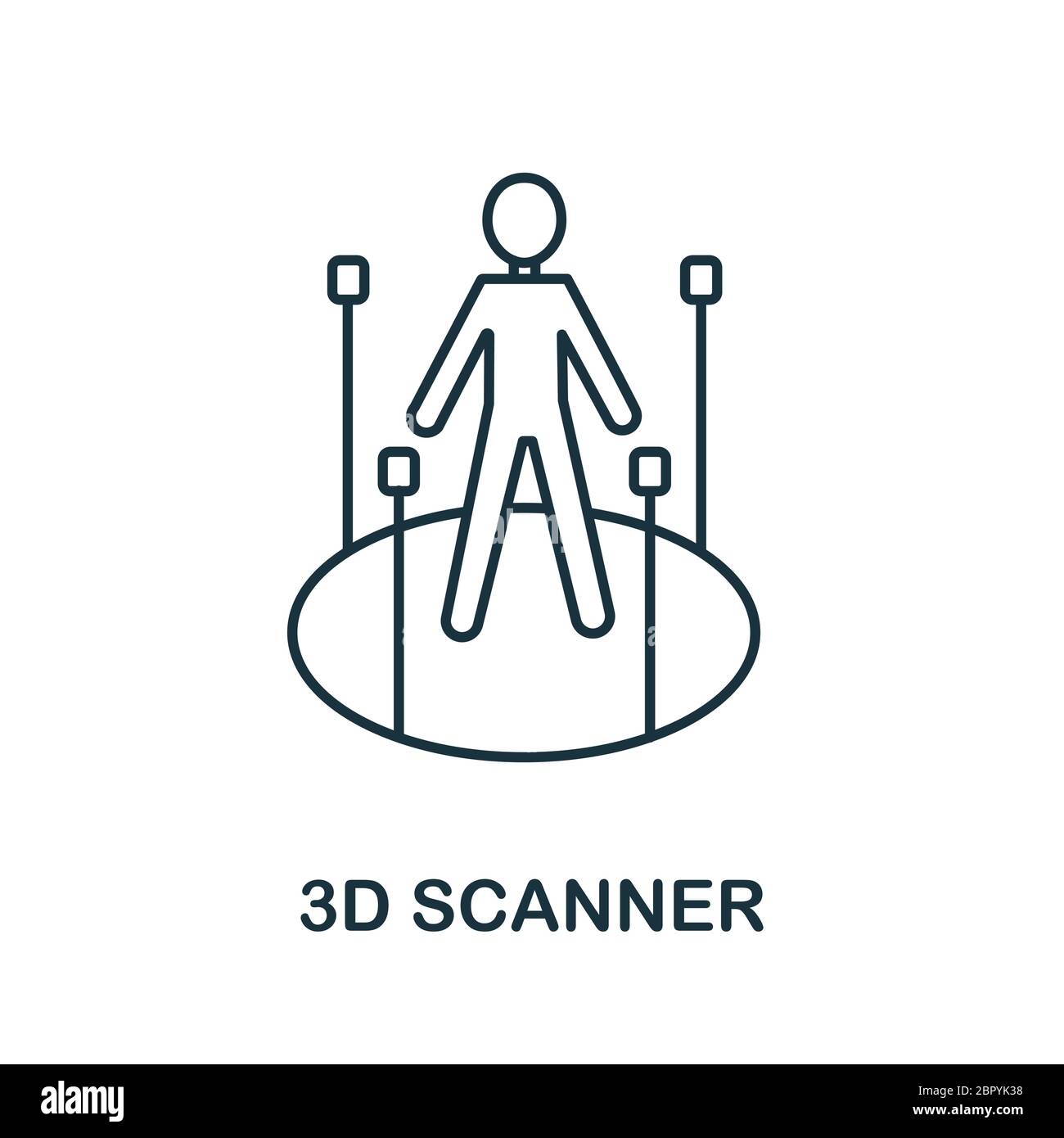 3D Scanner icon from 3d printing collection. Simple line 3D Scanner icon  for templates, web design and infographics Stock Vector Image & Art - Alamy