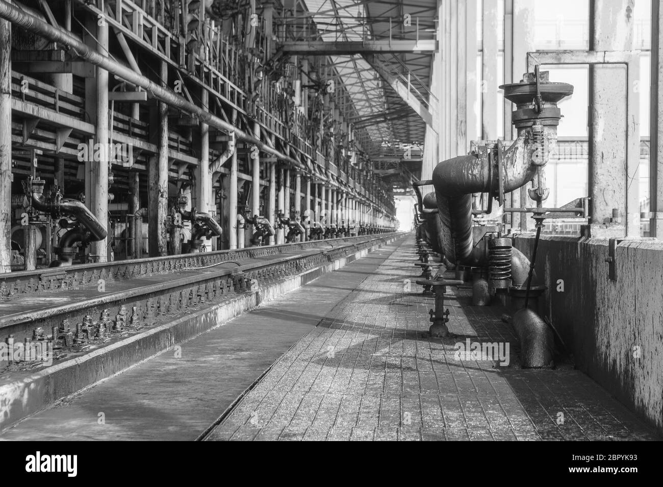 Close up industrial view,A equipment of oil refining,Oil and gas