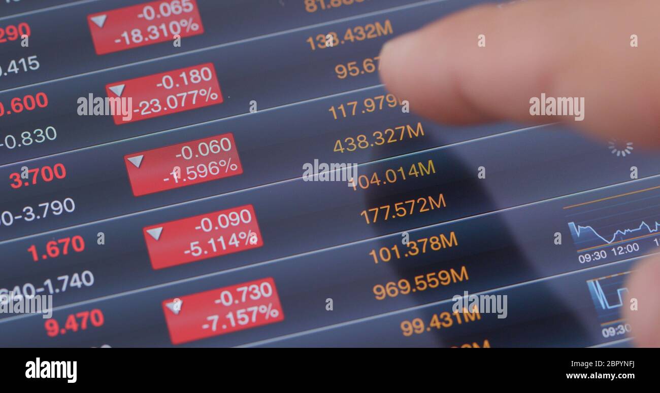 Stock market showing recession data hi-res stock photography and images ...