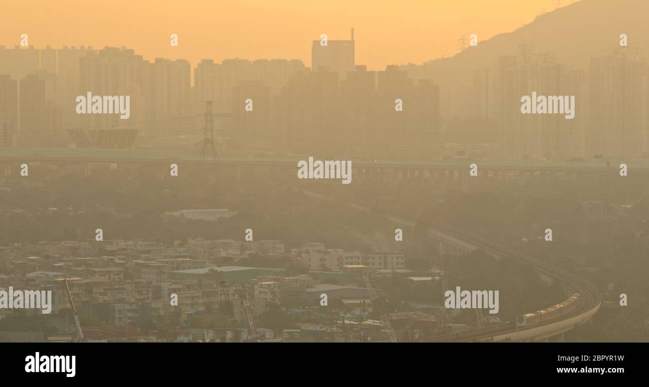 Air pollution problem in Hong Kong Stock Photo Alamy