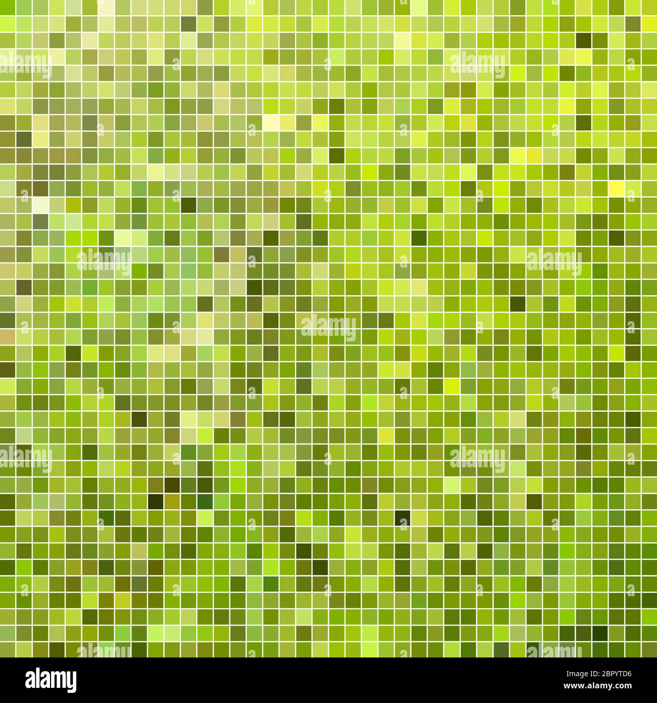 abstract square pixel mosaic background - green and yellow Stock Photo ...