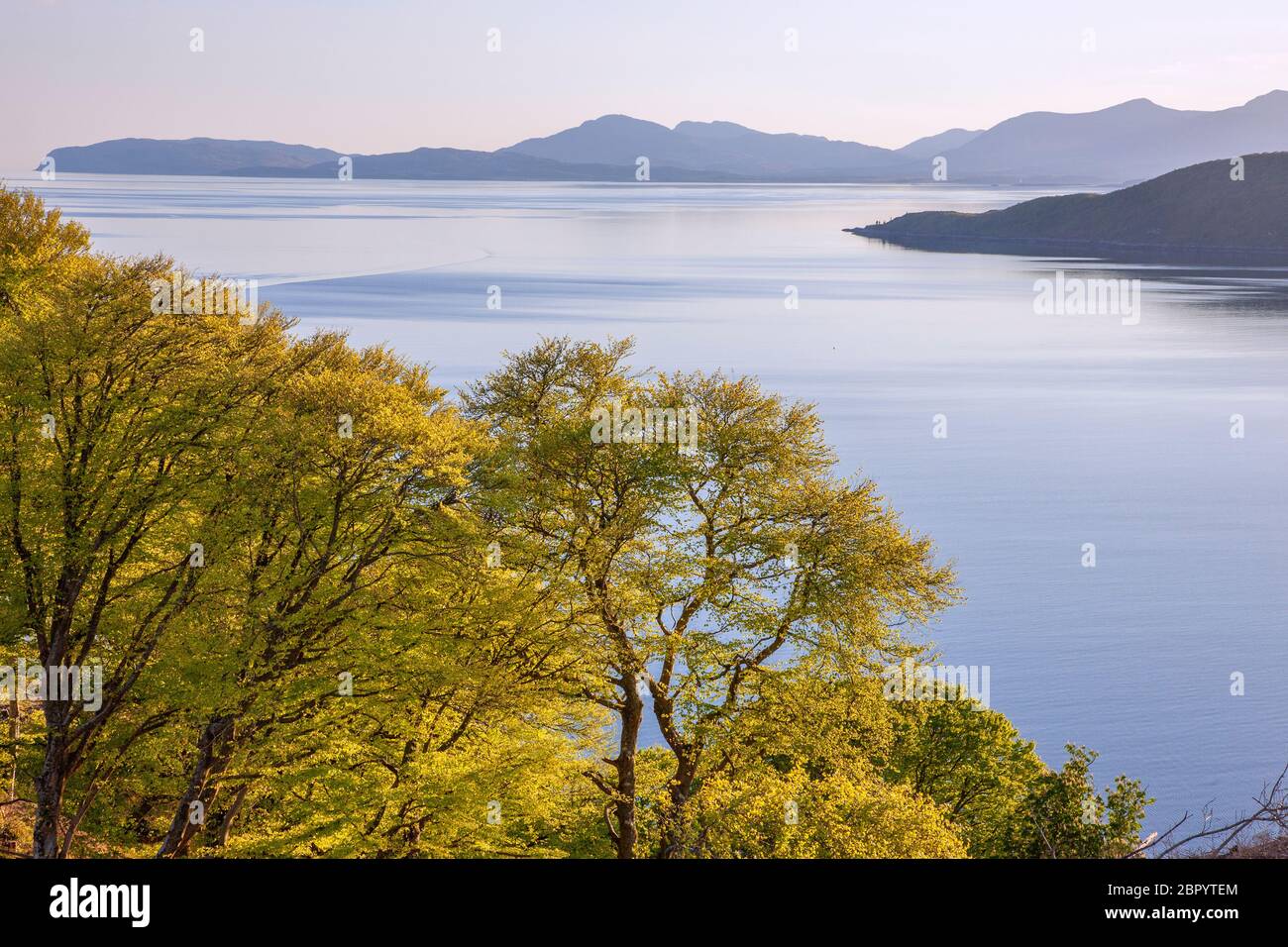 The Isle of Mull from the Forest Trials on Ben Lora, Argyll Stock Photo