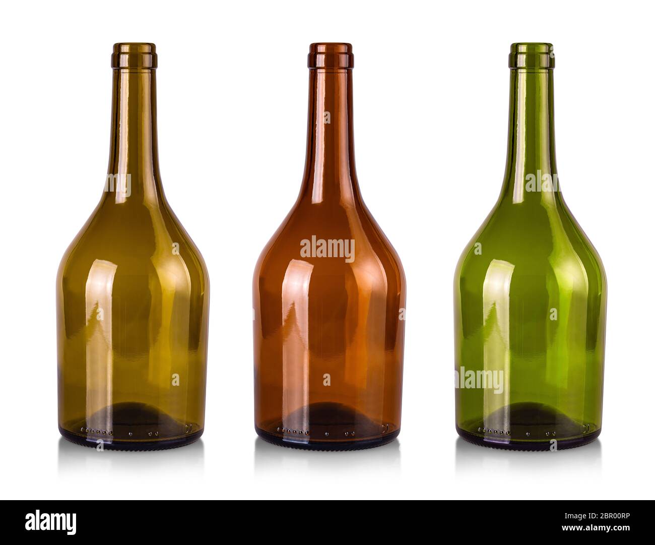 The empty bottles of wine isolated on a white background Stock Photo ...