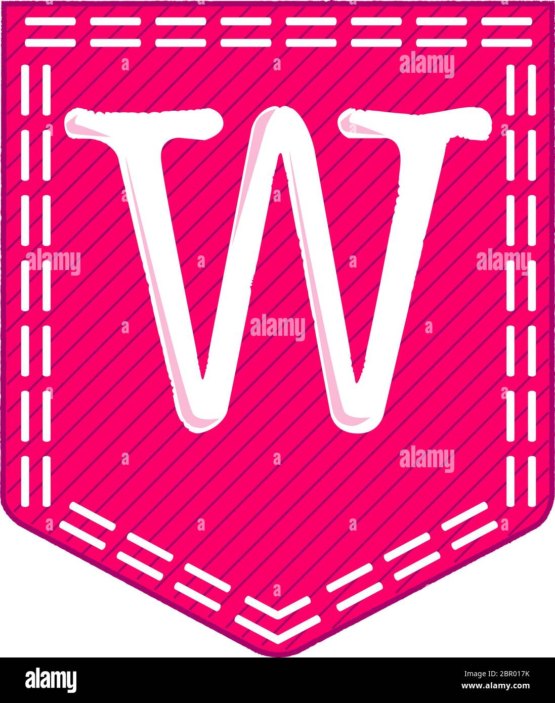 Pick pocket the letter W over a white background Stock Photo Alamy