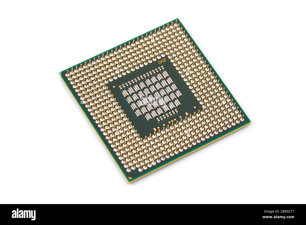 Computer processor CPU isolated on white background Stock Photo - Alamy