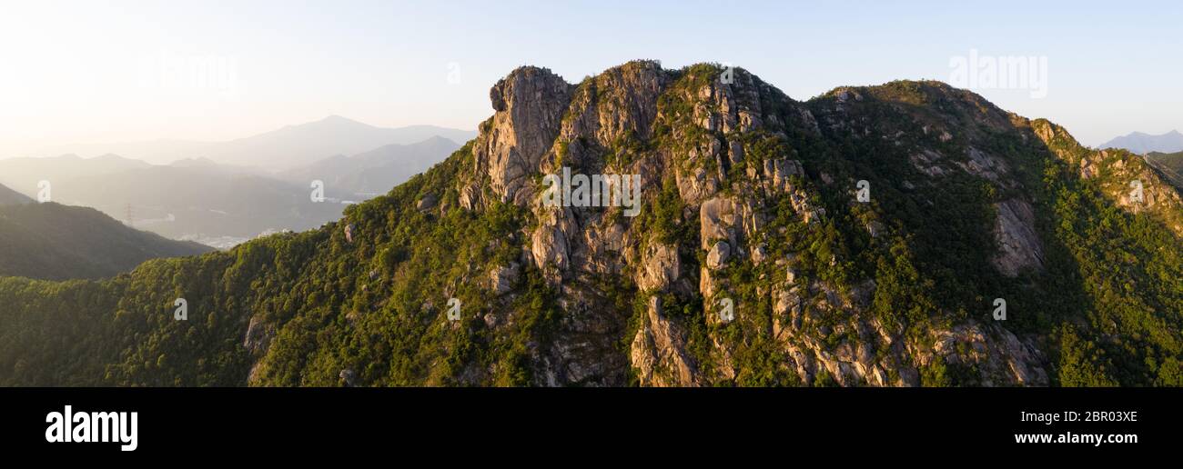Lion rock mountain, panoramic shot Stock Photo