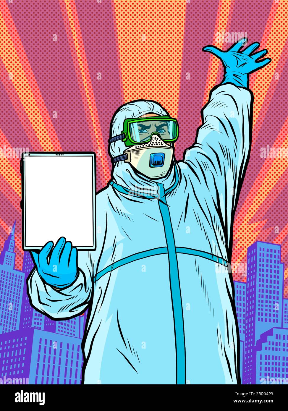 Doctor important information, covid19 coronavirus epidemic Stock Vector