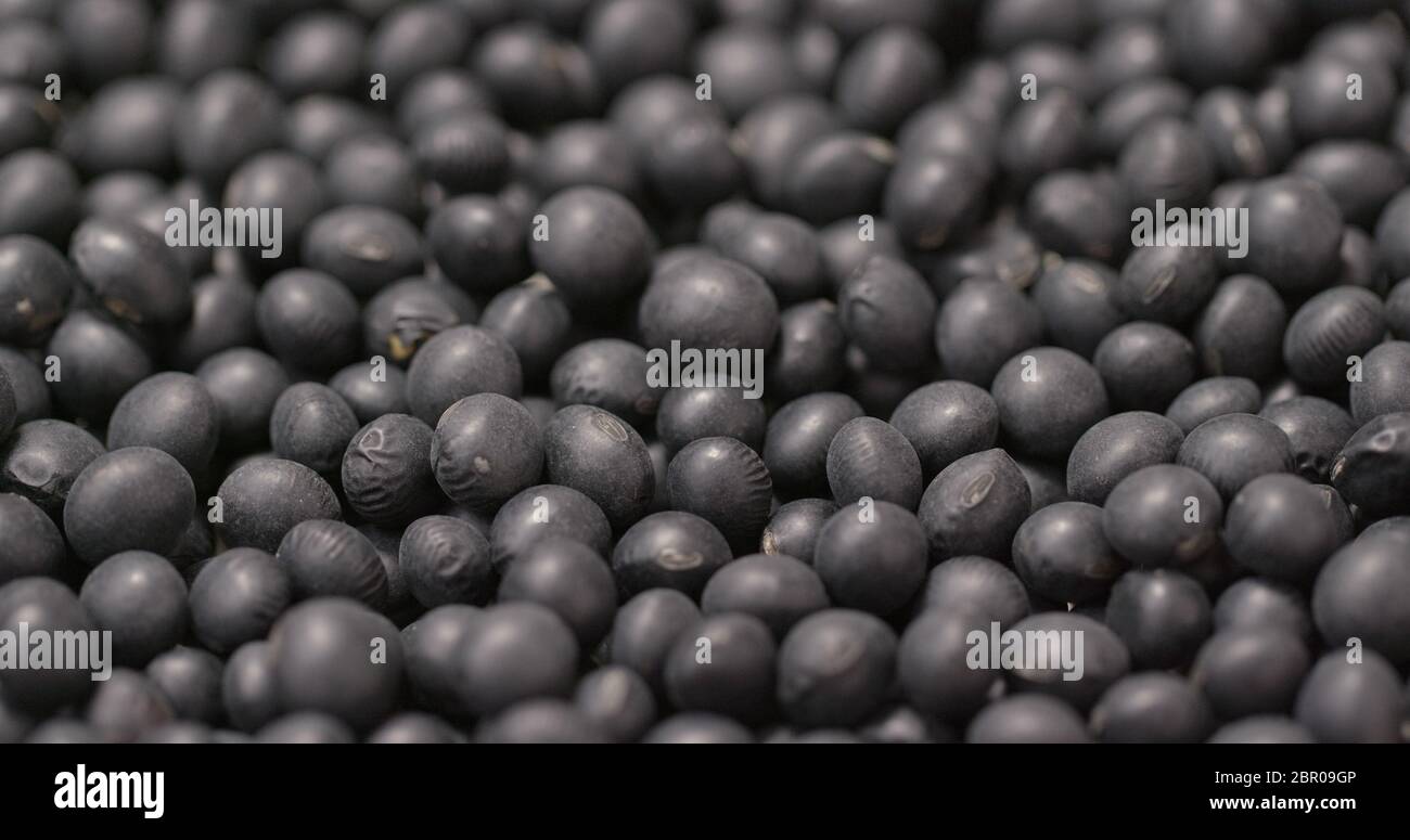 Stack of Black soy bean Stock Photo Alamy