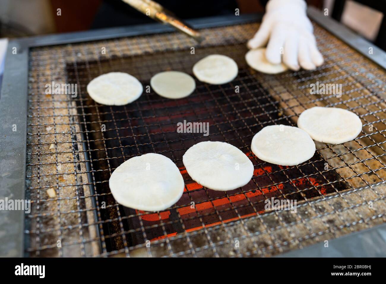 Grilled rice cracker Stock Photo - Alamy